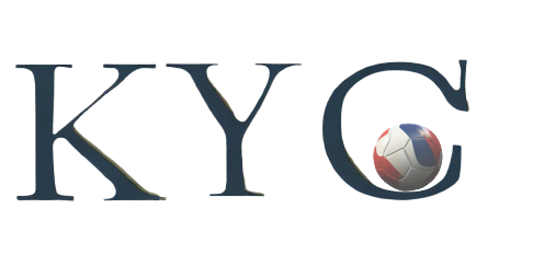 The letters KYC and a small football inside the C
