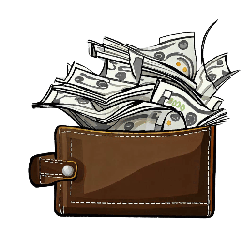 A wallet and some cash