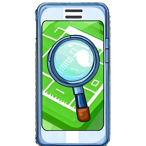 A magnifying glass placed on a telephone